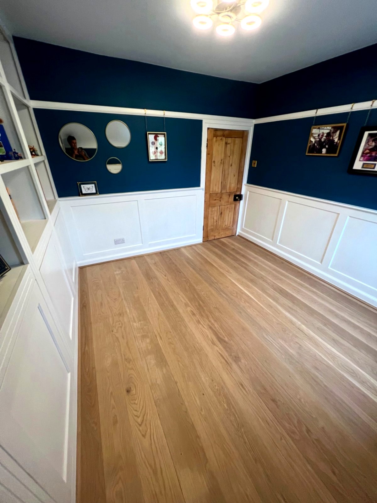 Wall panelling and hardwood flooring in a local project near Wellingborough