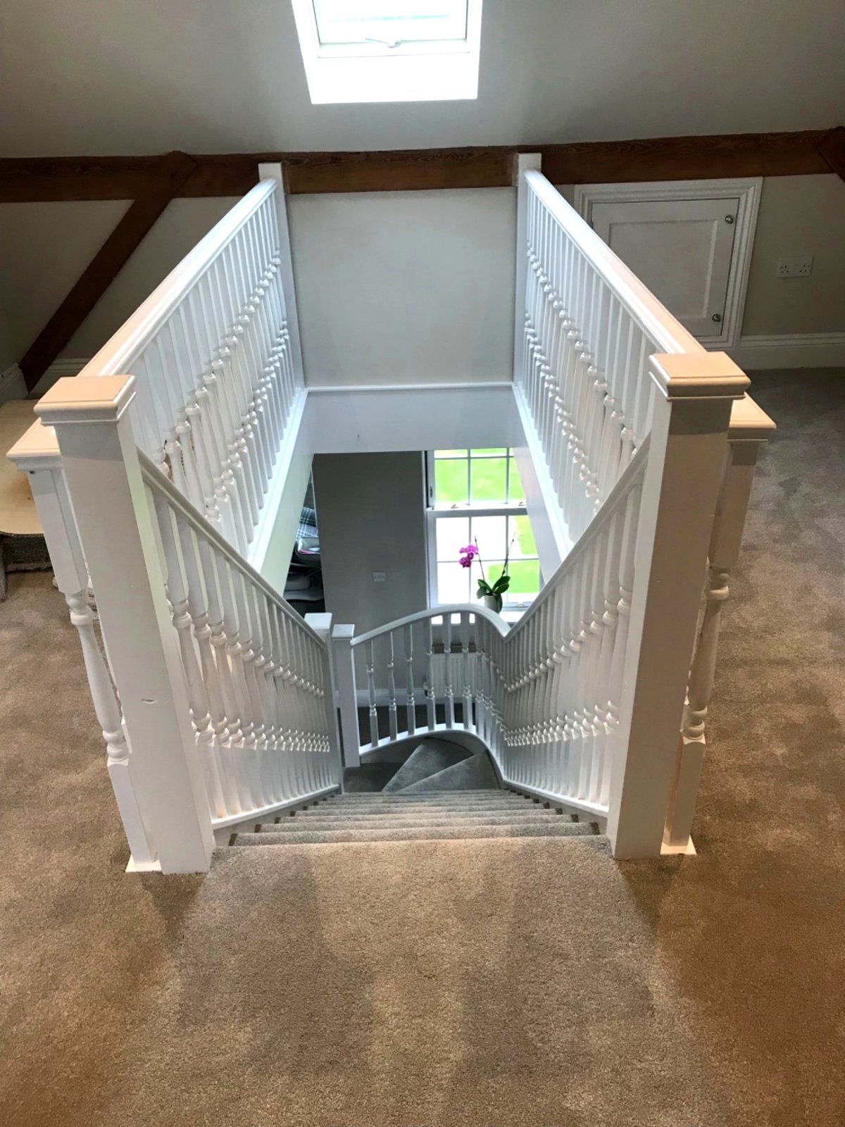 White painted staircase designed and built in Wellingborough